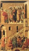 Peter's First Denial of Christ and Christ Before the High Priest Annas (mk08) Duccio di Buoninsegna